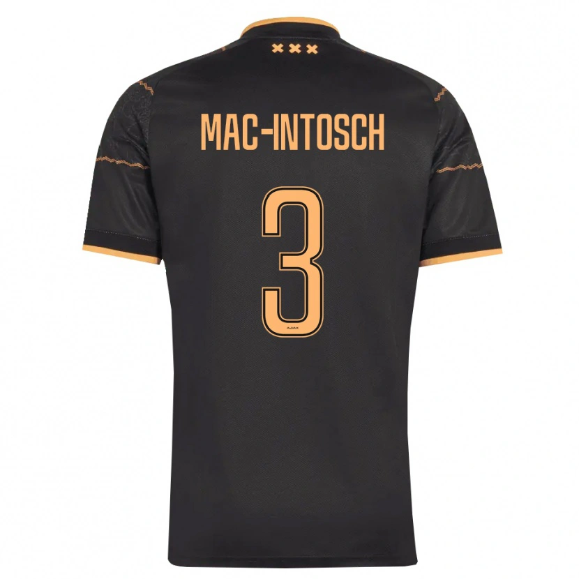 Danxen Kinder Calvin Mac-Intosch #3 Schwarz Orange Auswärtstrikot Trikot 2026/27 T-Shirt Österreich