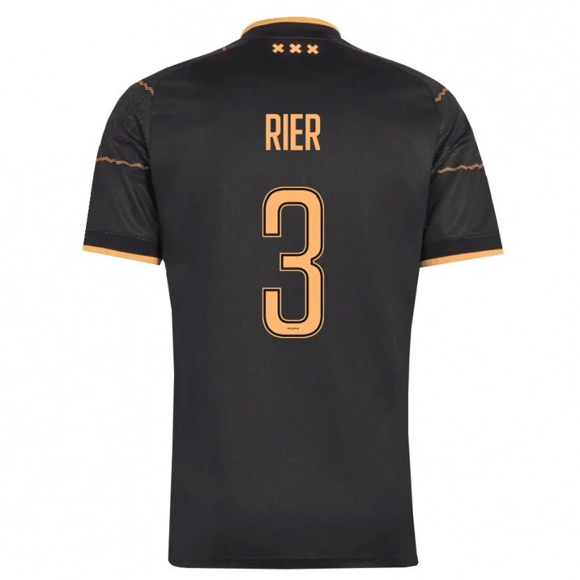 Danxen Kinder Thomas Rier #3 Schwarz Orange Auswärtstrikot Trikot 2026/27 T-Shirt Österreich