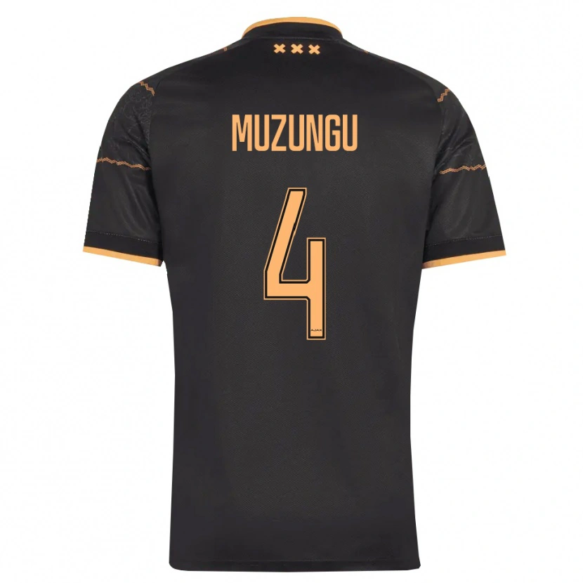 Danxen Kinder Marvyn Muzungu #4 Schwarz Orange Auswärtstrikot Trikot 2026/27 T-Shirt Österreich