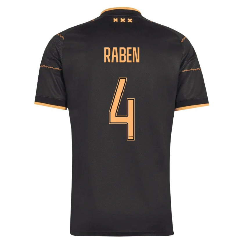 Danxen Kinder Niall Raben #4 Schwarz Orange Auswärtstrikot Trikot 2026/27 T-Shirt Österreich