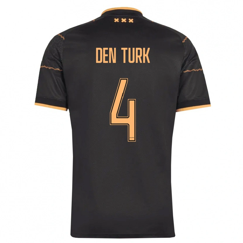 Danxen Kinder Deau Den Turk #4 Schwarz Orange Auswärtstrikot Trikot 2026/27 T-Shirt Österreich