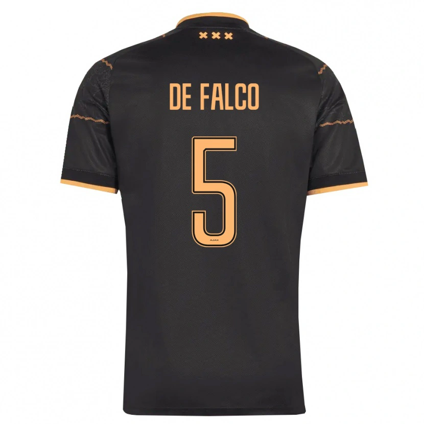 Danxen Kinder Sinclair De Falco #5 Schwarz Orange Auswärtstrikot Trikot 2026/27 T-Shirt Österreich