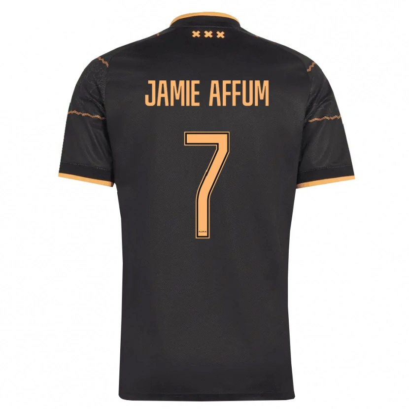 Danxen Kinder Deonell Jamie Affum #7 Schwarz Orange Auswärtstrikot Trikot 2026/27 T-Shirt Österreich