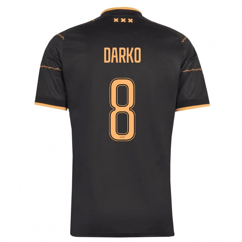 Danxen Kinder Denzel Darko #8 Schwarz Orange Auswärtstrikot Trikot 2026/27 T-Shirt Österreich