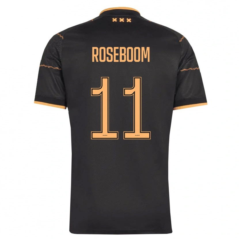 Danxen Kinder Youri Roseboom #11 Schwarz Orange Auswärtstrikot Trikot 2026/27 T-Shirt Österreich