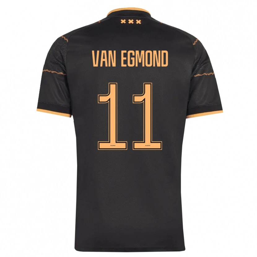 Danxen Kinder Bo Van Egmond #11 Schwarz Orange Auswärtstrikot Trikot 2026/27 T-Shirt Österreich