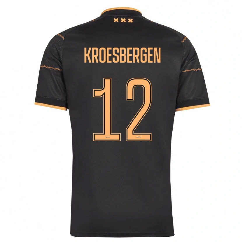Danxen Kinder Branko Kroesbergen #12 Schwarz Orange Auswärtstrikot Trikot 2026/27 T-Shirt Österreich