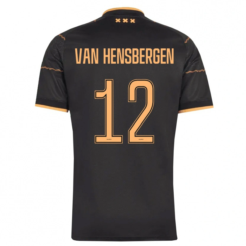 Danxen Kinder Jade Van Hensbergen #12 Schwarz Orange Auswärtstrikot Trikot 2026/27 T-Shirt Österreich