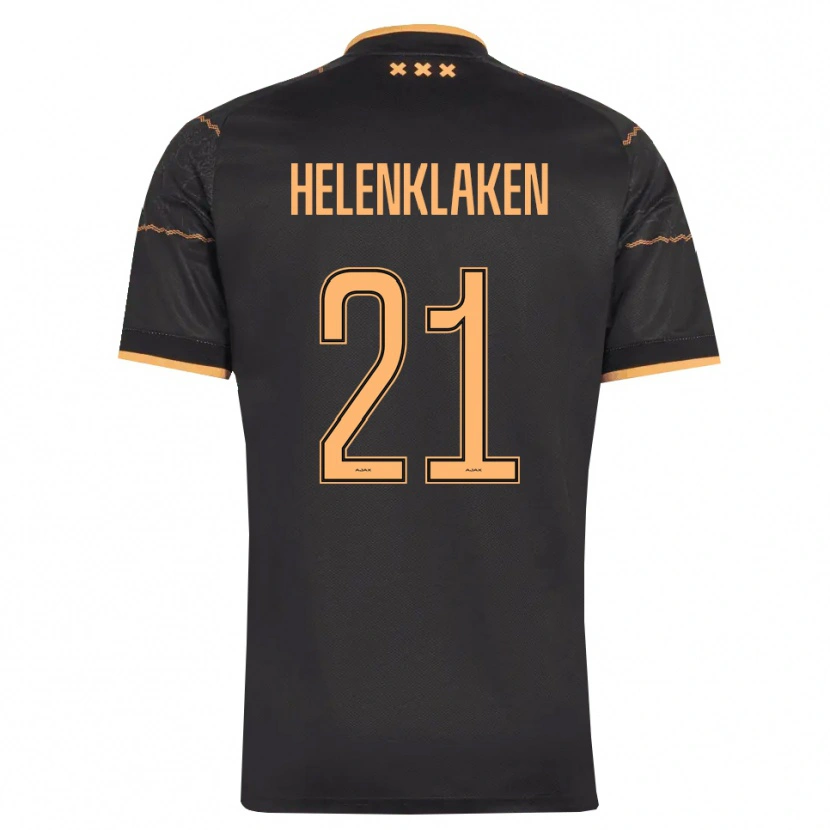 Danxen Kinder Sjors Helenklaken #21 Schwarz Orange Auswärtstrikot Trikot 2026/27 T-Shirt Österreich