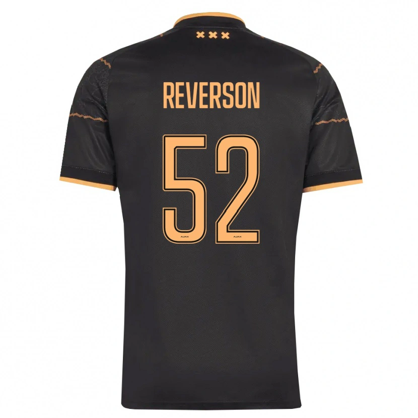 Danxen Kinder Paul Reverson #52 Schwarz Orange Auswärtstrikot Trikot 2026/27 T-Shirt Österreich