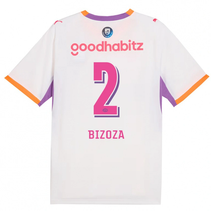 Danxen Kinder Kevin Bizoza #2 Weiß Violett Orange Auswärtstrikot Trikot 2026/27 T-Shirt Österreich