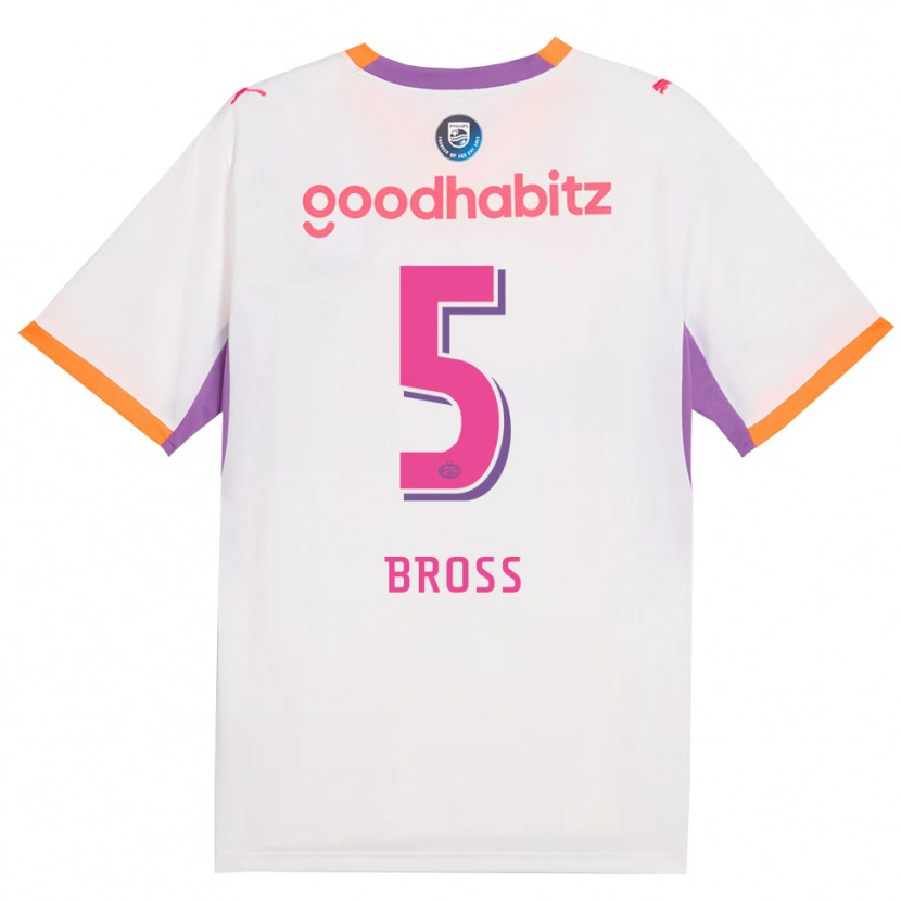Danxen Kinder Melanie Bross #5 Weiß Violett Orange Auswärtstrikot Trikot 2026/27 T-Shirt Österreich