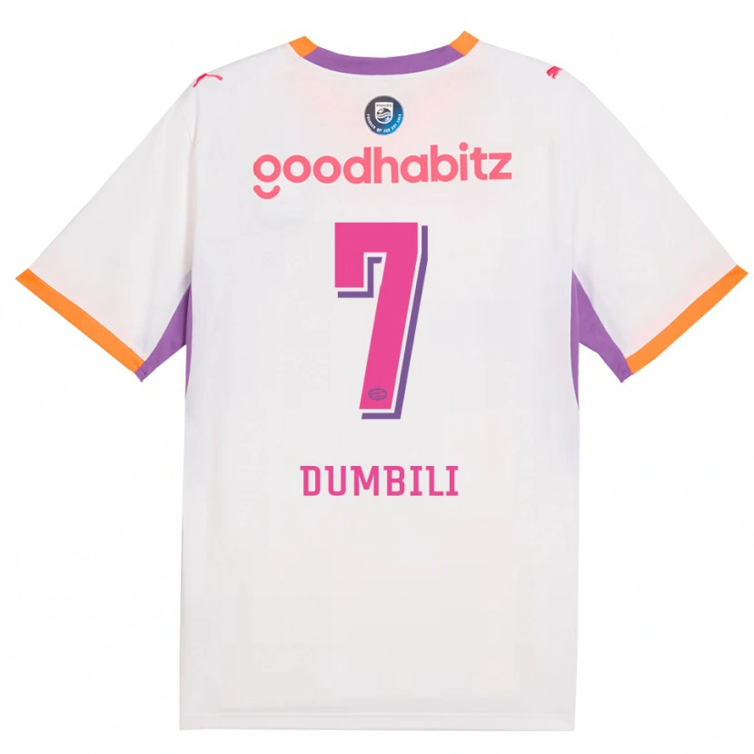 Danxen Kinder Samuel Dumbili #7 Weiß Violett Orange Auswärtstrikot Trikot 2026/27 T-Shirt Österreich