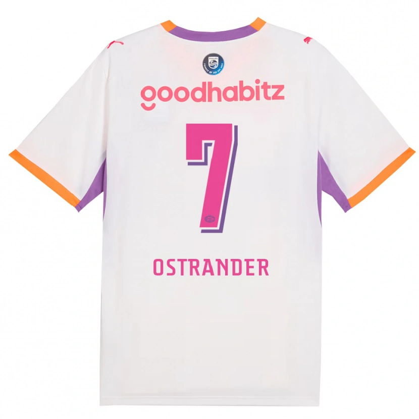 Danxen Kinder William Ostrander #7 Weiß Violett Orange Auswärtstrikot Trikot 2026/27 T-Shirt Österreich
