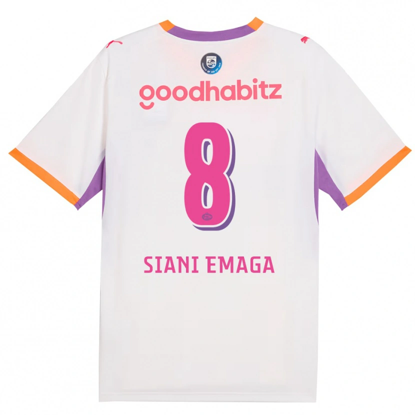 Danxen Kinder Ezechiel Siani Emaga #8 Weiß Violett Orange Auswärtstrikot Trikot 2026/27 T-Shirt Österreich
