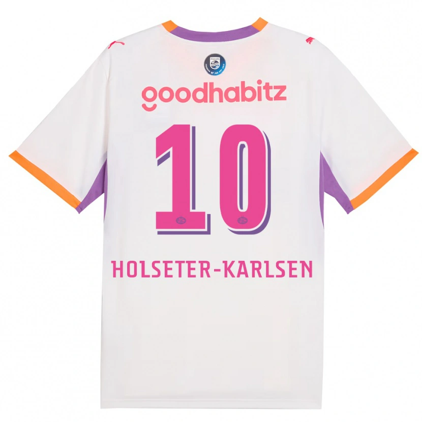 Danxen Kinder Philip Holseter-Karlsen #10 Weiß Violett Orange Auswärtstrikot Trikot 2026/27 T-Shirt Österreich
