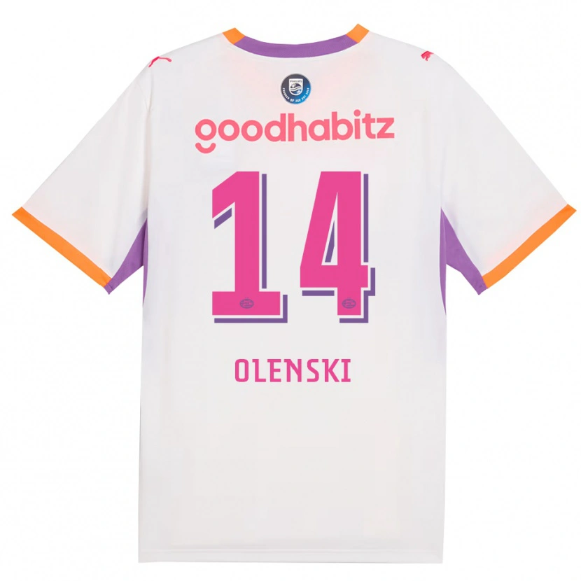 Danxen Kinder Rayjen Olenski #14 Weiß Violett Orange Auswärtstrikot Trikot 2026/27 T-Shirt Österreich