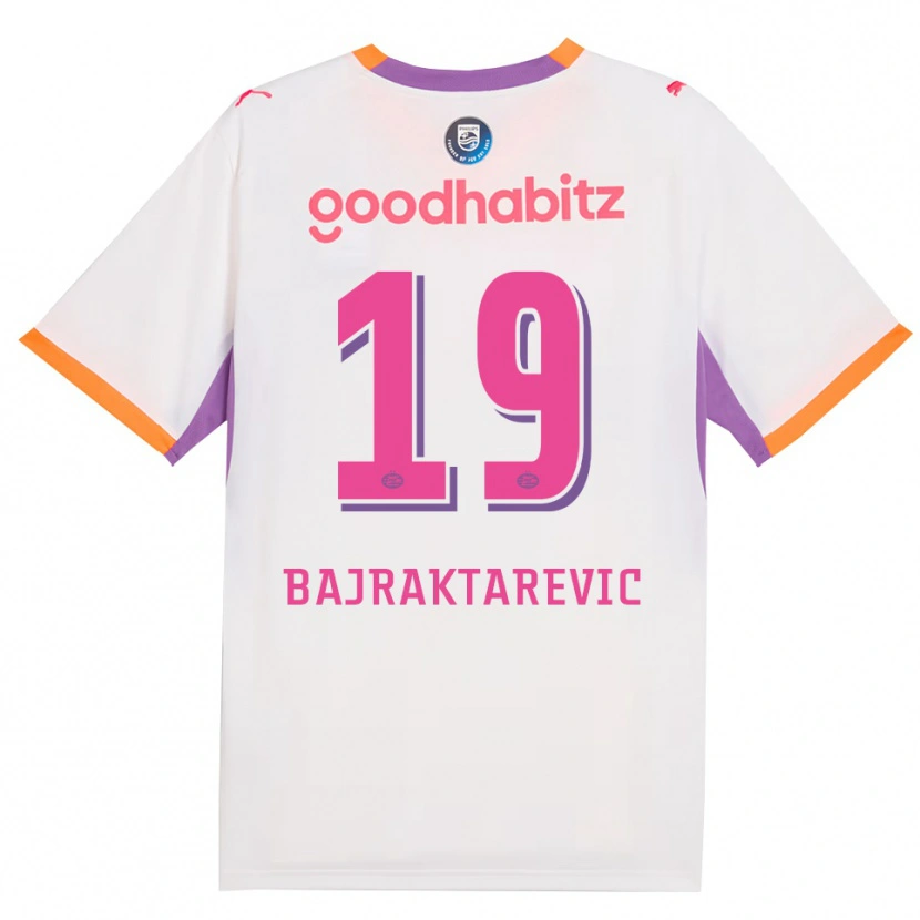 Danxen Kinder Esmir Bajraktarevic #19 Weiß Violett Orange Auswärtstrikot Trikot 2026/27 T-Shirt Österreich