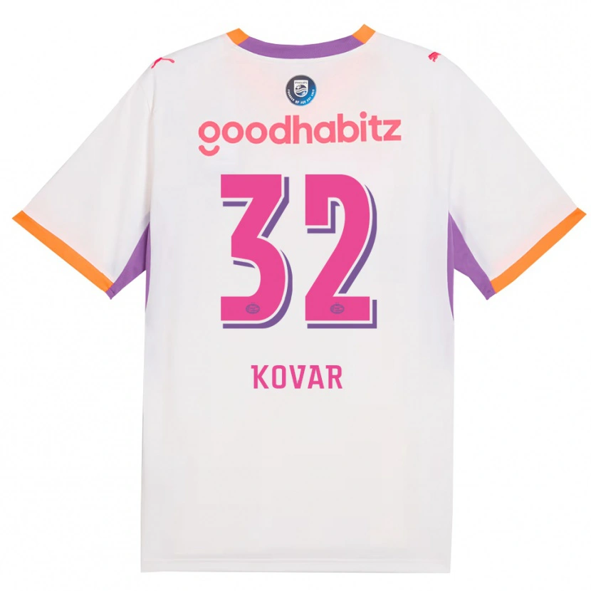 Danxen Kinder Matej Kovar #32 Weiß Violett Orange Auswärtstrikot Trikot 2026/27 T-Shirt Österreich