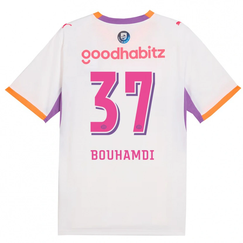 Danxen Kinder Amir Bouhamdi #37 Weiß Violett Orange Auswärtstrikot Trikot 2026/27 T-Shirt Österreich