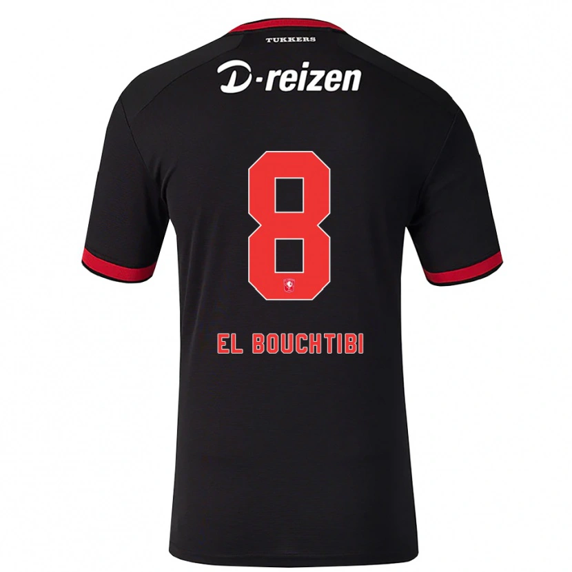 Danxen Kinder Ilias El Bouchtibi #8 Rot Weiß Schwarz Auswärtstrikot Trikot 2026/27 T-Shirt Österreich