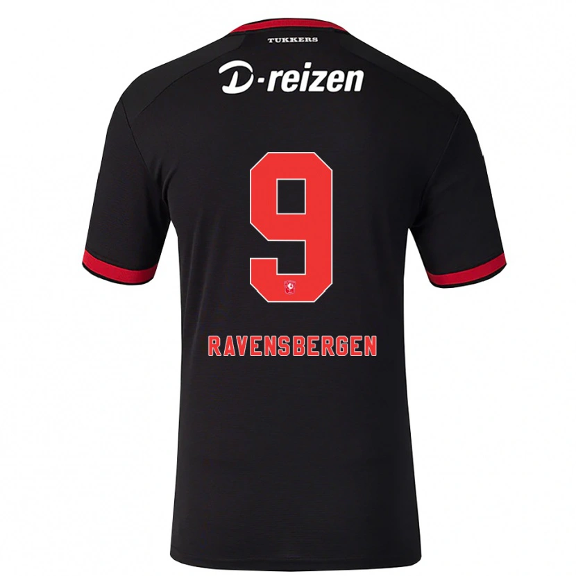 Danxen Kinder Jaimy Ravensbergen #9 Rot Weiß Schwarz Auswärtstrikot Trikot 2026/27 T-Shirt Österreich