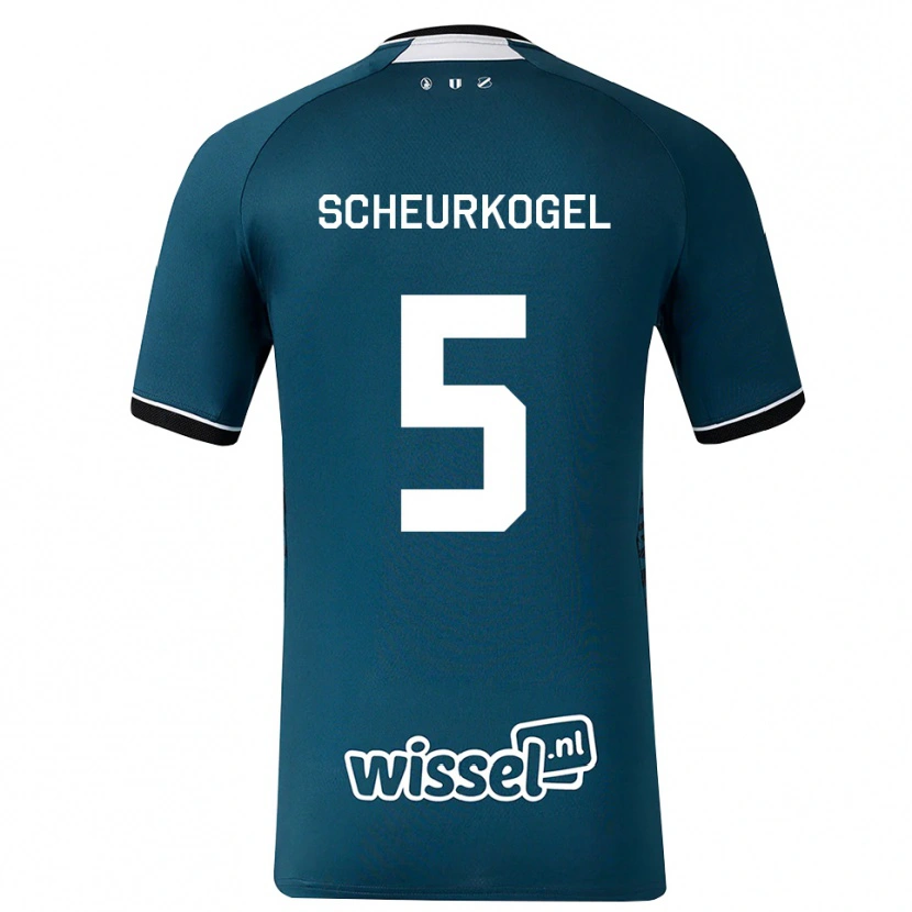 Danxen Kinder Maurits Scheurkogel #5 Dunkelschiefergrau Weiß Auswärtstrikot Trikot 2026/27 T-Shirt Österreich