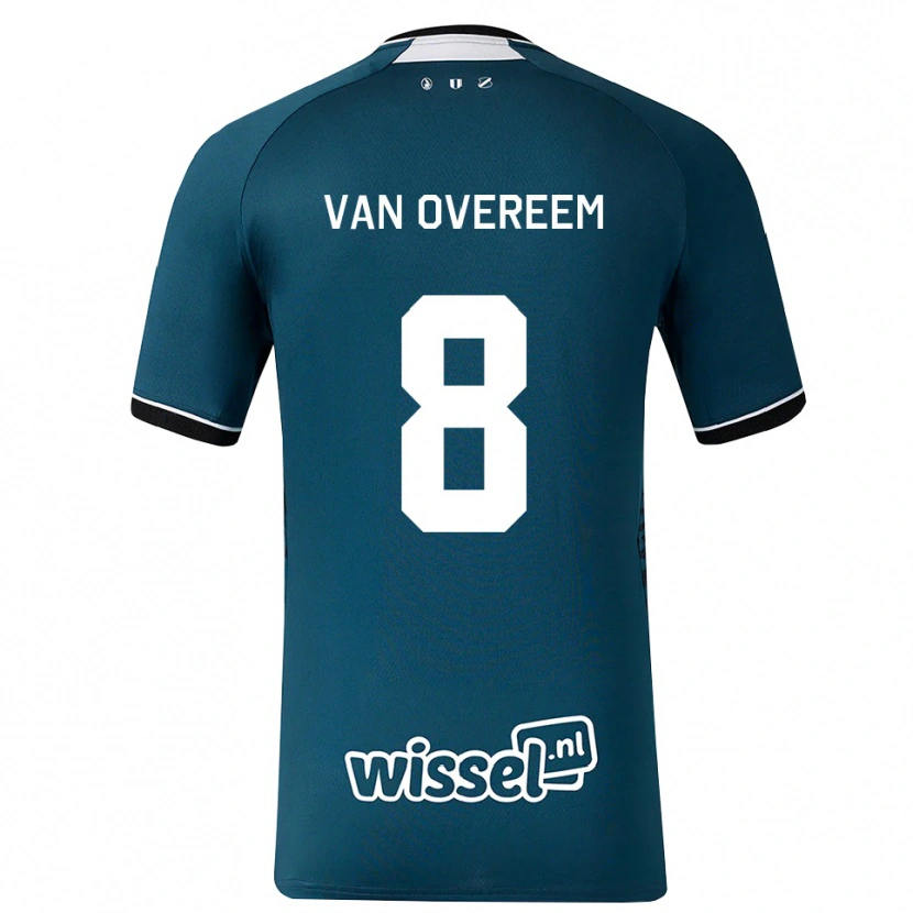 Danxen Kinder Joris Van Overeem #8 Dunkelschiefergrau Weiß Auswärtstrikot Trikot 2026/27 T-Shirt Österreich
