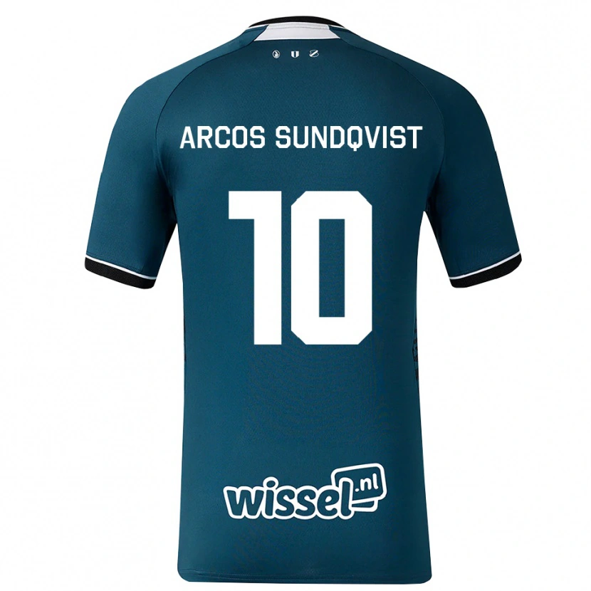 Danxen Kinder Gustav Arcos Sundqvist #10 Dunkelschiefergrau Weiß Auswärtstrikot Trikot 2026/27 T-Shirt Österreich