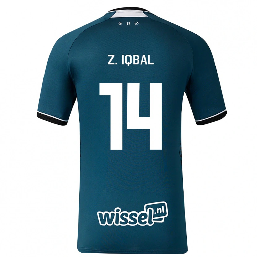 Danxen Kinder Zidane Iqbal #14 Dunkelschiefergrau Weiß Auswärtstrikot Trikot 2026/27 T-Shirt Österreich