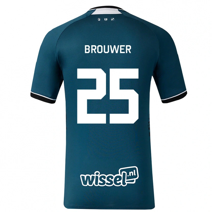 Danxen Kinder Michael Brouwer #25 Dunkelschiefergrau Weiß Auswärtstrikot Trikot 2026/27 T-Shirt Österreich