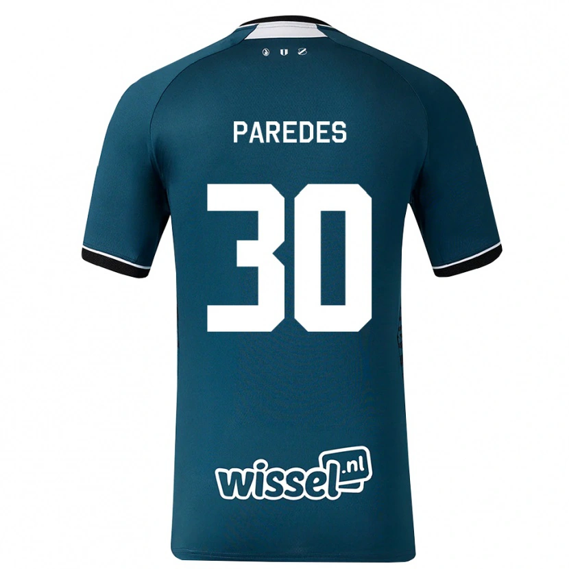 Danxen Kinder Kevin Paredes #30 Dunkelschiefergrau Weiß Auswärtstrikot Trikot 2026/27 T-Shirt Österreich