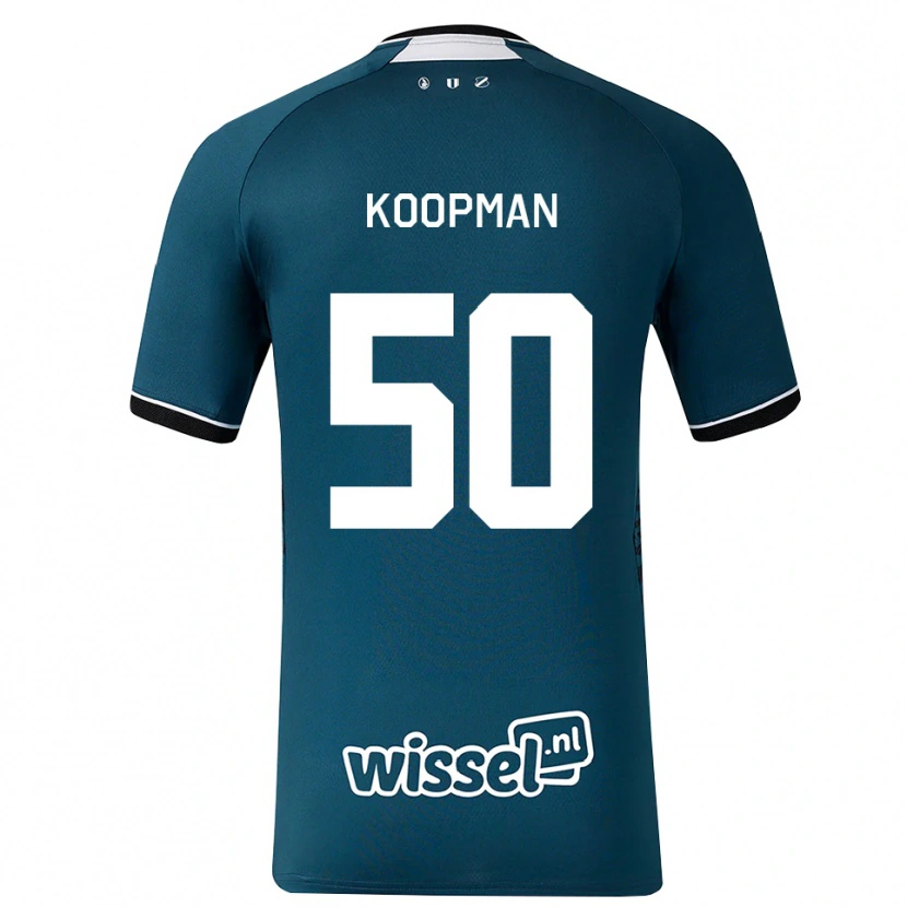Danxen Kinder Kyra Koopman #50 Dunkelschiefergrau Weiß Auswärtstrikot Trikot 2026/27 T-Shirt Österreich