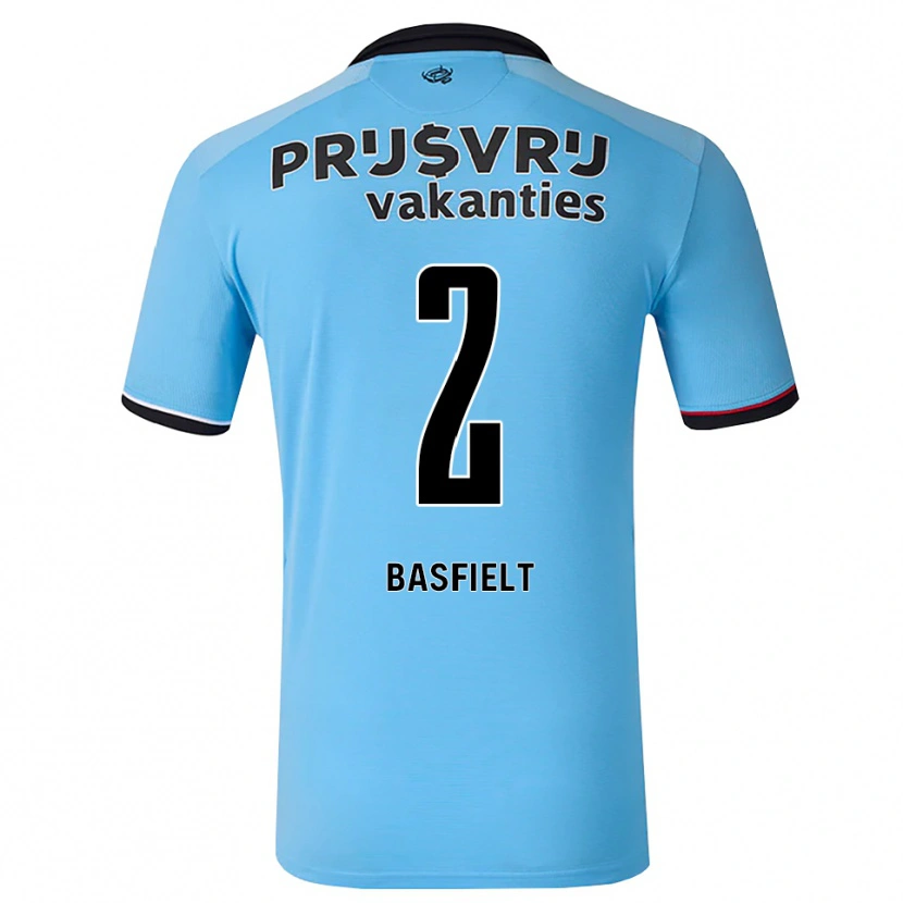 Danxen Kinder Jessy Basfielt #2 Tiefhimmelblau Schwarz Rot Auswärtstrikot Trikot 2026/27 T-Shirt Österreich