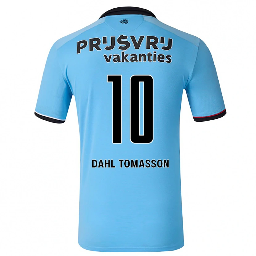 Danxen Kinder Luca Dahl Tomasson #10 Tiefhimmelblau Schwarz Rot Auswärtstrikot Trikot 2026/27 T-Shirt Österreich