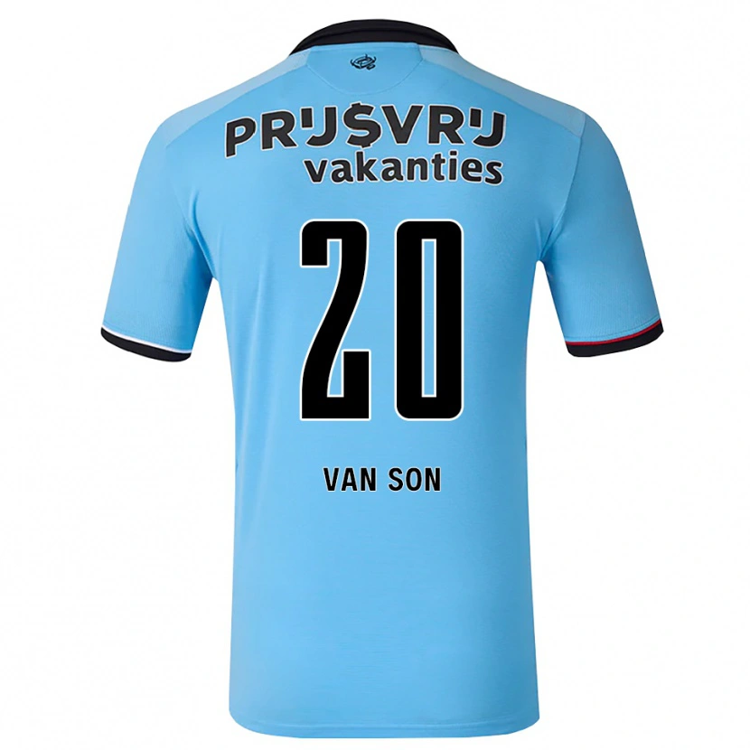 Danxen Kinder Anne Van Son #20 Tiefhimmelblau Schwarz Rot Auswärtstrikot Trikot 2026/27 T-Shirt Österreich
