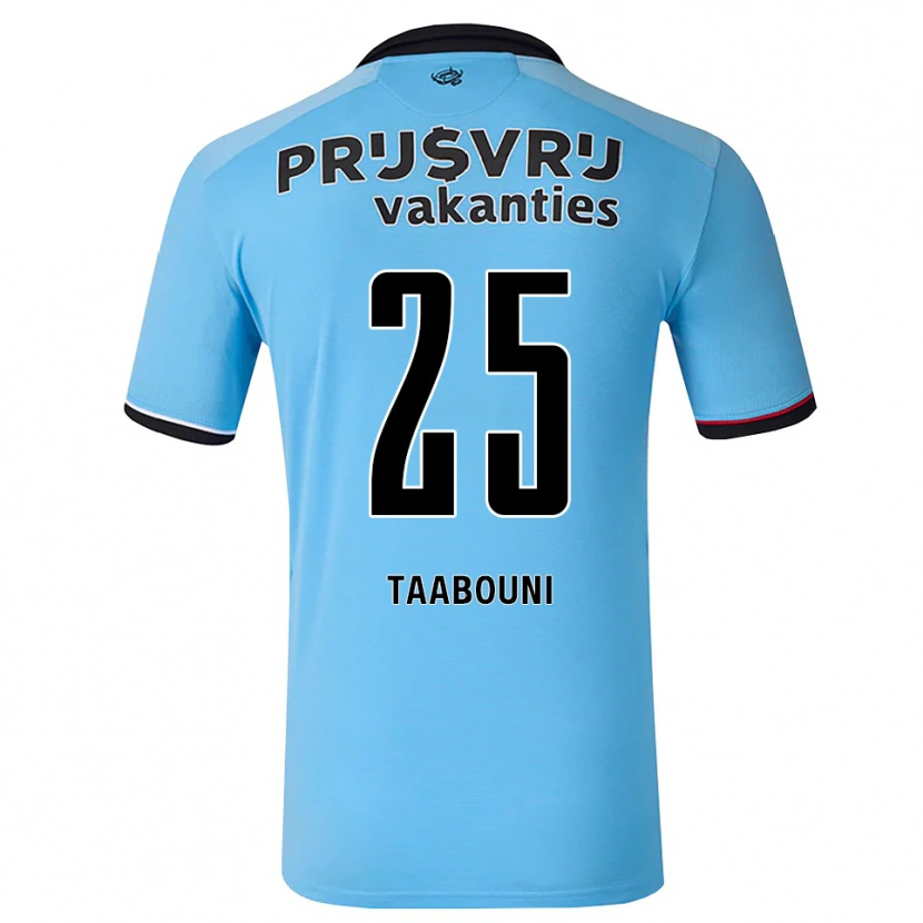 Danxen Kinder Mohamed Taabouni #25 Tiefhimmelblau Schwarz Rot Auswärtstrikot Trikot 2026/27 T-Shirt Österreich