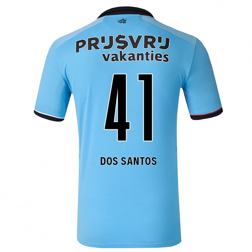 Danxen Kinder Giuliany Ben-David Dos Santos #41 Tiefhimmelblau Schwarz Rot Auswärtstrikot Trikot 2026/27 T-Shirt Österreich