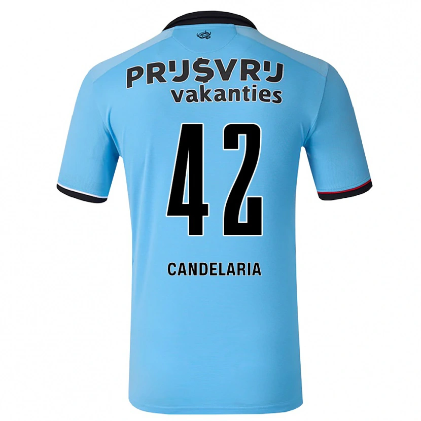 Danxen Kinder Jayden Candelaria #42 Tiefhimmelblau Schwarz Rot Auswärtstrikot Trikot 2026/27 T-Shirt Österreich