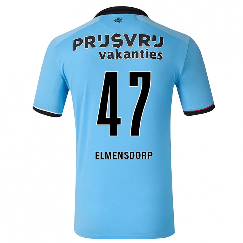Danxen Kinder Paris Elmensdorp #47 Tiefhimmelblau Schwarz Rot Auswärtstrikot Trikot 2026/27 T-Shirt Österreich