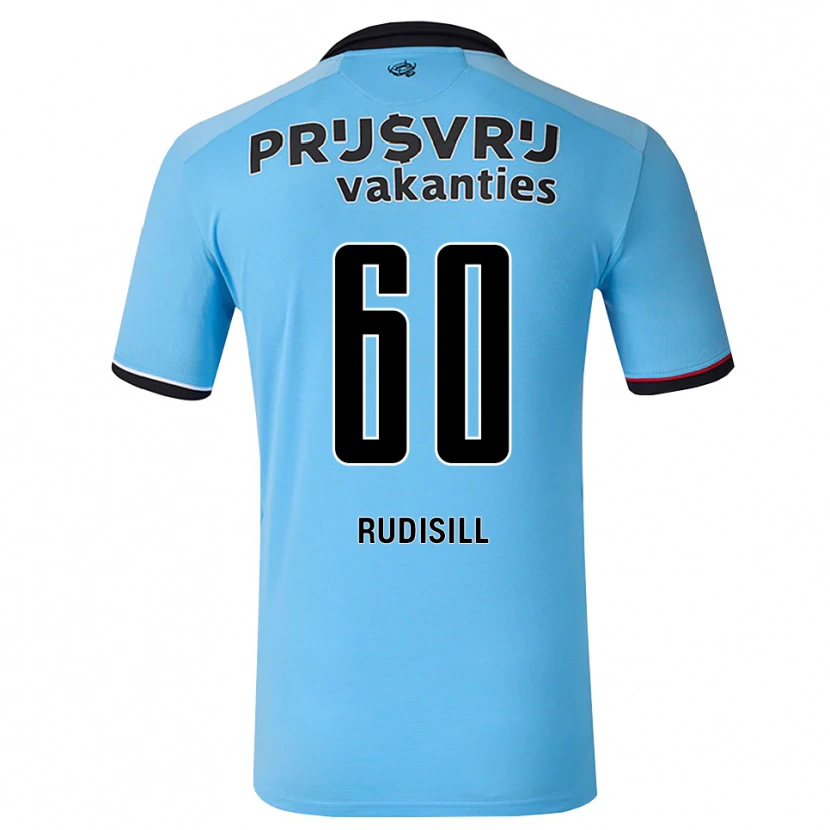 Danxen Kinder Paulo Rudisill #60 Tiefhimmelblau Schwarz Rot Auswärtstrikot Trikot 2026/27 T-Shirt Österreich