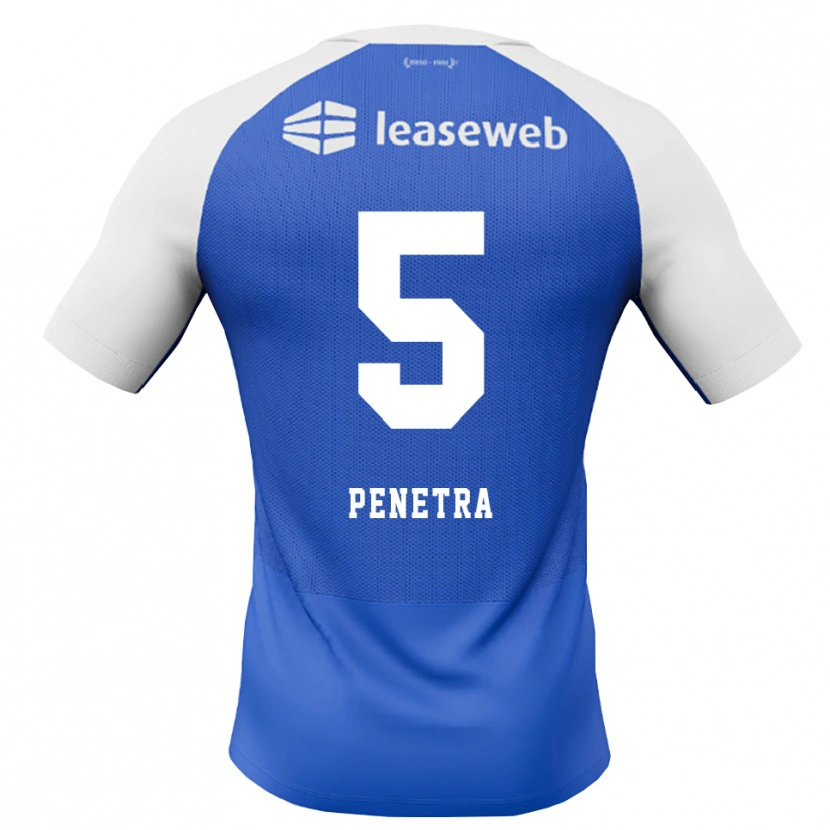 Danxen Kinder Alexandre Penetra #5 Himmelblau Rot Weiß Auswärtstrikot Trikot 2026/27 T-Shirt Österreich