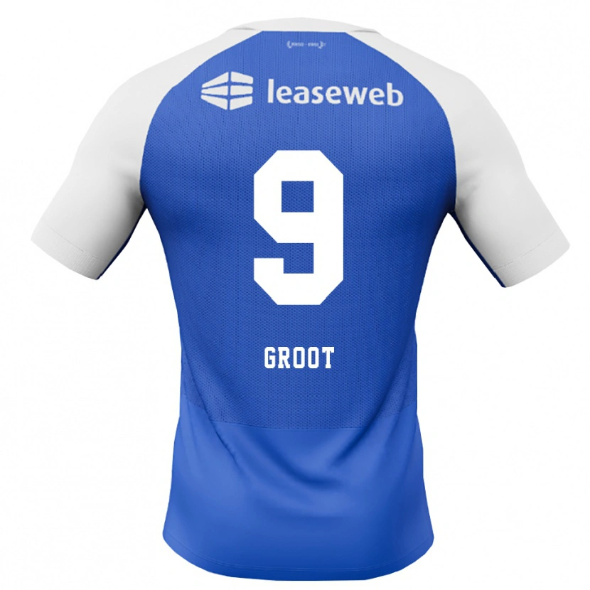 Danxen Kinder Gijs Groot #9 Himmelblau Rot Weiß Auswärtstrikot Trikot 2026/27 T-Shirt Österreich