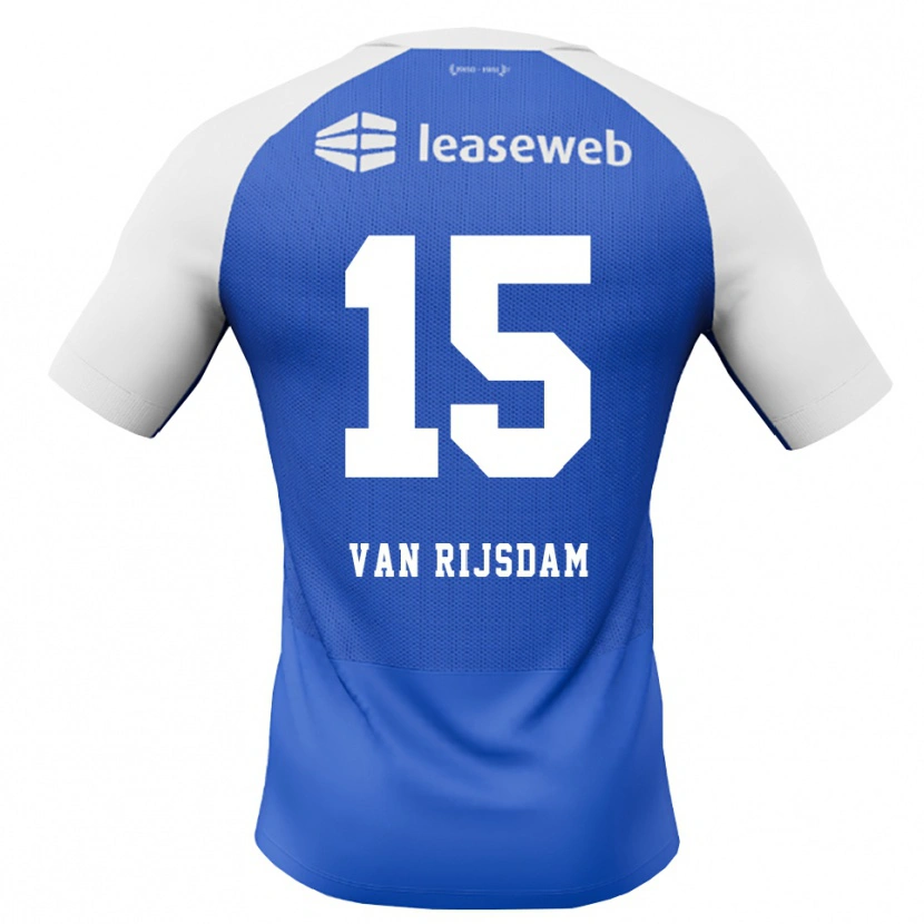 Danxen Kinder Julian Van Rijsdam #15 Himmelblau Rot Weiß Auswärtstrikot Trikot 2026/27 T-Shirt Österreich