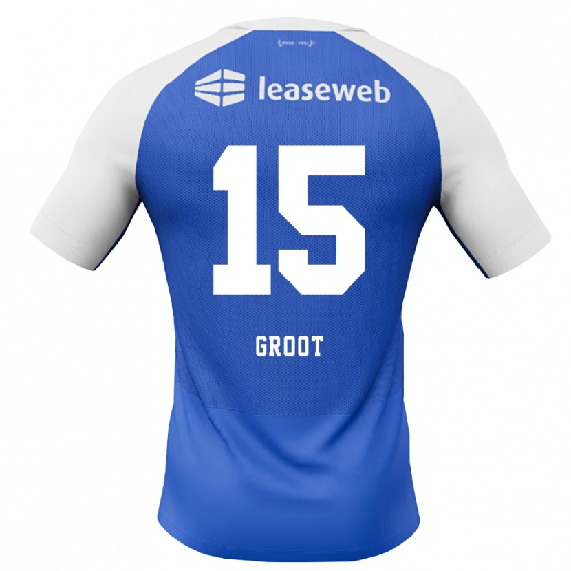 Danxen Kinder Pleun Groot #15 Himmelblau Rot Weiß Auswärtstrikot Trikot 2026/27 T-Shirt Österreich