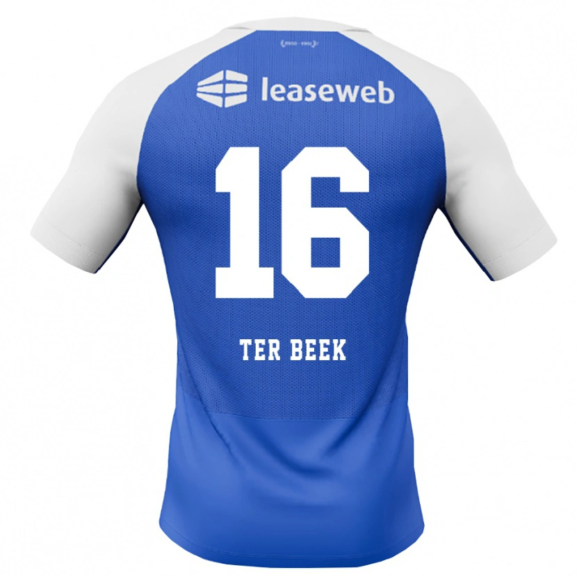 Danxen Kinder Kai Ter Beek #16 Himmelblau Rot Weiß Auswärtstrikot Trikot 2026/27 T-Shirt Österreich