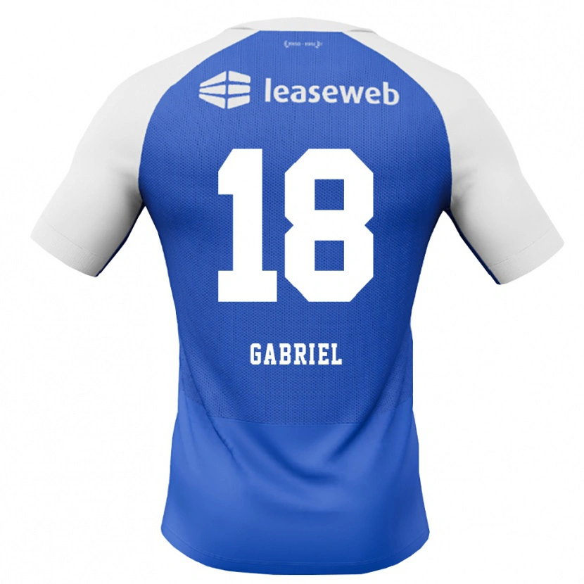 Danxen Kinder Gabriel Jongens #18 Himmelblau Rot Weiß Auswärtstrikot Trikot 2026/27 T-Shirt Österreich