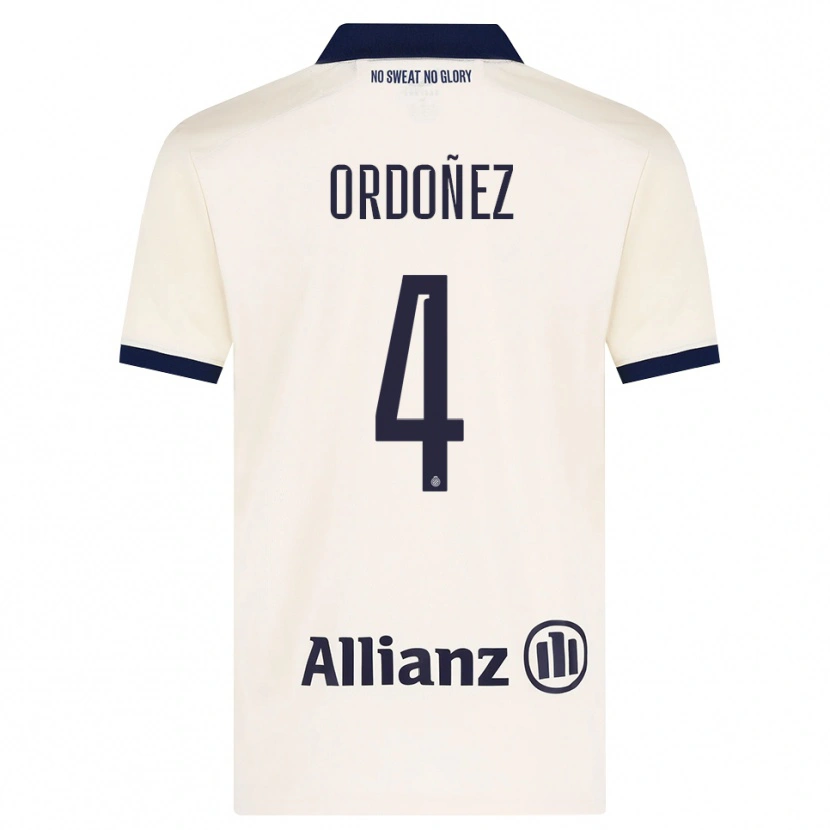 Danxen Kinder Joel Ordóñez #4 Beige Schwarz Auswärtstrikot Trikot 2026/27 T-Shirt Österreich