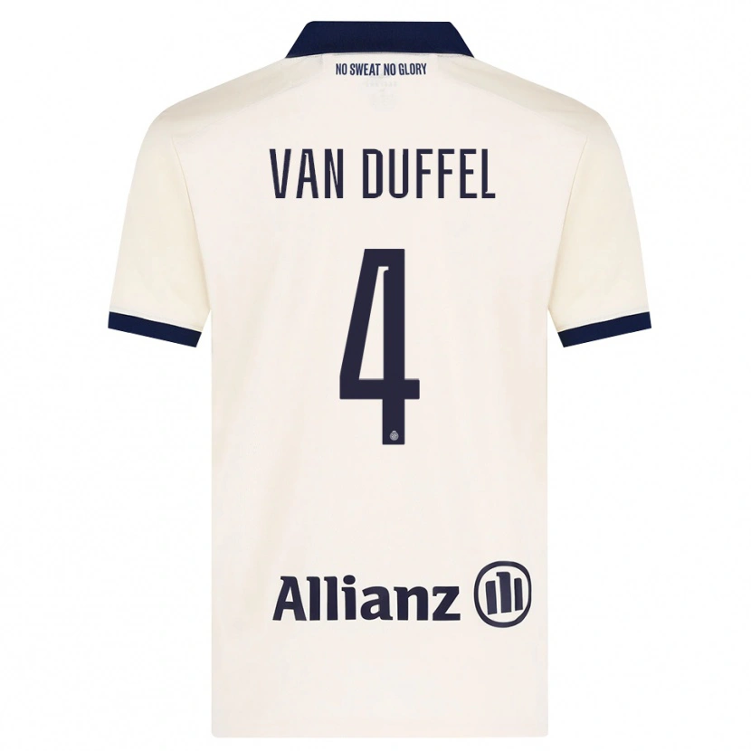 Danxen Kinder Céderick Van Duffel #4 Beige Schwarz Auswärtstrikot Trikot 2026/27 T-Shirt Österreich