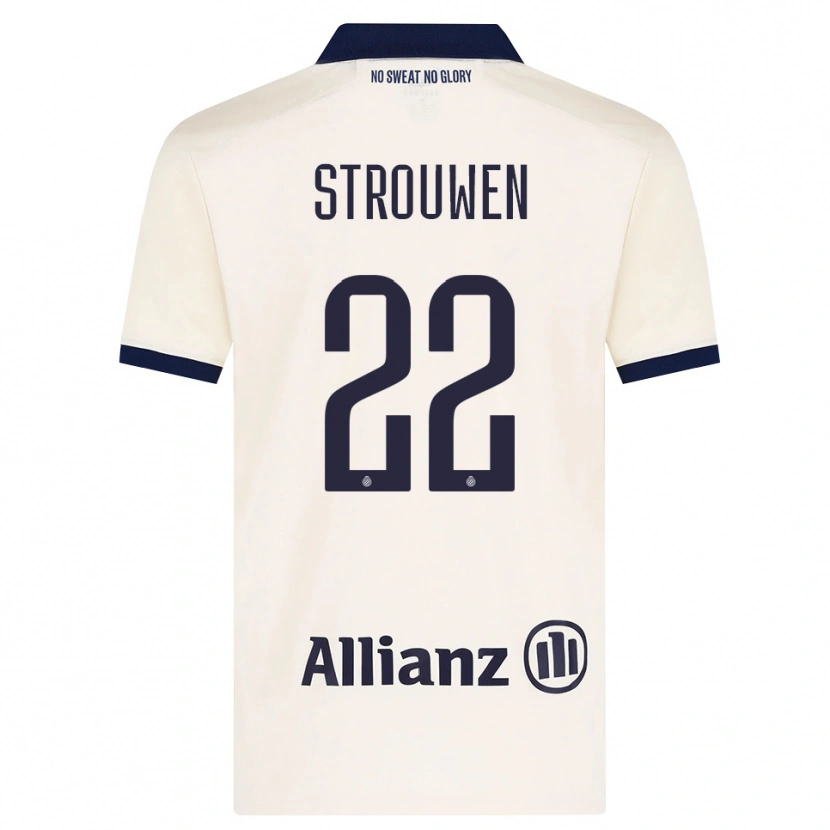 Danxen Kinder Léni Strouwen #22 Beige Schwarz Auswärtstrikot Trikot 2026/27 T-Shirt Österreich